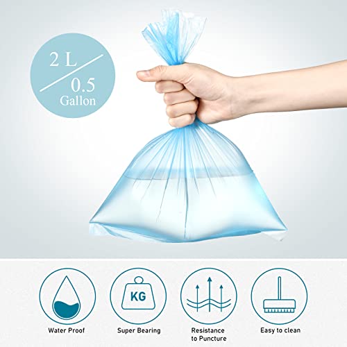 240 Counts Mini Trash Bags 0.5 Gallon Tiny Garbage Bags Small Pet Bags Strong Trash Bags Trash Can Liners for Car Kitchen Office Desktop Mini Trash Can Wastebasket Bin, 16 Rolls(Mixed Color) - color: Mixed Color