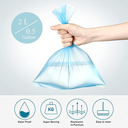 240 Counts Mini Trash Bags 0.5 Gallon Tiny Garbage Bags Small Pet Bags Strong Trash Bags Trash Can Liners for Car Kitchen Office Desktop Mini Trash Can Wastebasket Bin, 16 Rolls(Mixed Color) - color: Mixed Color