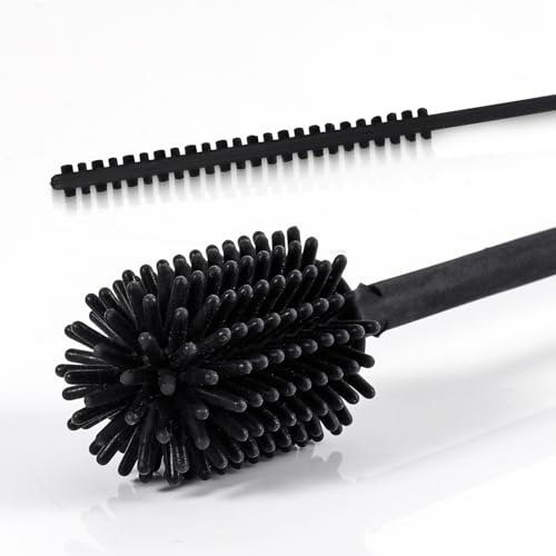 Silicone Bottle Brush with Straw Cleaning Brush, Extra Long Water Bottles Washer Brush Reusable Straw Cleaner BPA-Free Cup Cleaning Brush for Stanley Baby Bottle Glass Mug