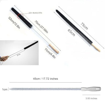 Refrigerator Coil Cleaning Brush,Sewer Set Brush Clog Remover, for Toilet,Kitchen Sink,Sewer,Bathroom Bathtub Hair Clogging Cleaning Tool,Long Drain Brushes,Pipe Brushes, Sink Drain Cleaner Set 3Pcs