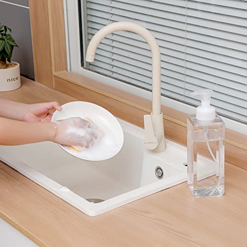 UUJOLY Foaming Soap Dispenser 1L (33.8oz) Refillable Plastic Pump Bottle for Liquid Soap, Shampoo, Body Wash (2 Pcs) (Clear) - color: Clear, size: 33 oz (2 Pack)