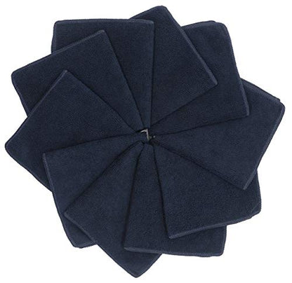 Microfiber Cleaning Cloth, Washcloths, 12x12 inch, 10 Pack, Black | Fast Drying Dish Cloths for Washing Dishes, Ultra Absorbent Dish Rags, Lint Free Cleaning Rags For House&Kitchen - color: Black
