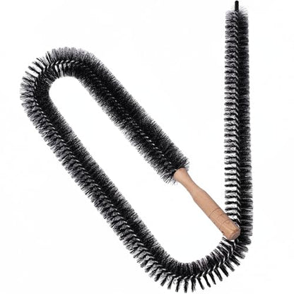 47.24 Inch Extra Long Full-Bristle Dryer Vent Cleaner Brush – Flexible Lint Brush for Dryer Vent Trap, Duct & Refrigerator Coils – Deep Cleaning Tool to Fire Risk Reduction, Pet Hair & Dust Removal
