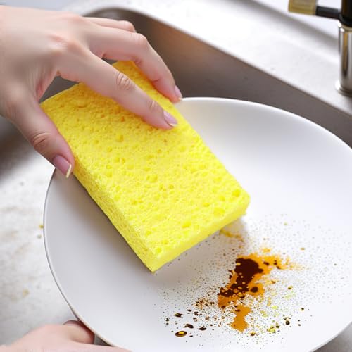 Non-Scratch Scrub Sponge for Kitchen Cleaning, Heavy-Duty Dish Scrub Pad for Pots & Pans, Reusable All-Purpose Cleaning Pad for Household Use - color: Golden, size: 10X6.2X0.2