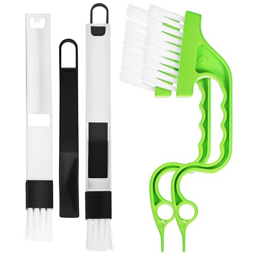 4 Pcs Window Track Cleaning Tools Set - Crevice Brushes for Efficient Cleaning of Window Grooves and Tight Spaces, Durable and Easy to Use