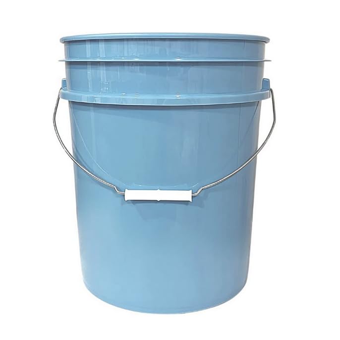 House Naturals 5 Gallon Premium HPDE Plastic Bucket - Made in USA Food Grade Storage Container, BPA Free All Purpose Pail (1, Light Blue) - color: Light Blue