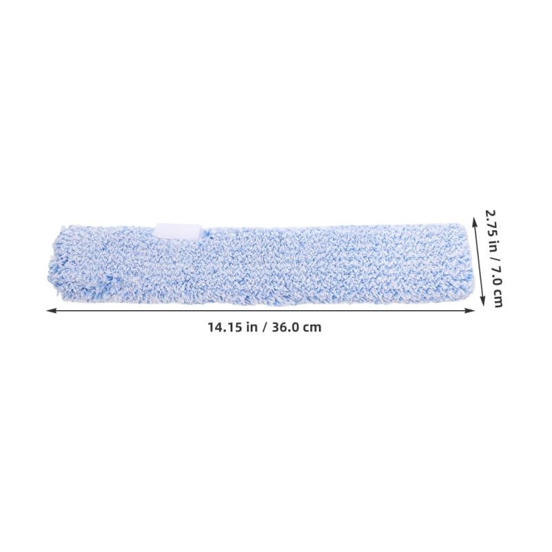 OUNONA Replacement Window Scrubber Pads 4-Pack Reusable Microfiber Squeegee Sleeves for Window Cleaning Bathroom Mirrors Tabletops 14.17X2.75X1.57 Inch