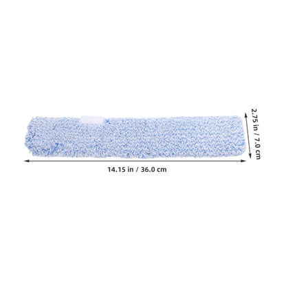 OUNONA Replacement Window Scrubber Pads 4-Pack Reusable Microfiber Squeegee Sleeves for Window Cleaning Bathroom Mirrors Tabletops 14.17X2.75X1.57 Inch