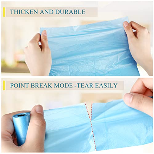 240 Counts Mini Trash Bags 0.5 Gallon Tiny Garbage Bags Small Pet Bags Strong Trash Bags Trash Can Liners for Car Kitchen Office Desktop Mini Trash Can Wastebasket Bin, 16 Rolls(Mixed Color) - color: Mixed Color