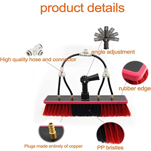 Water Fed Pole Kit, Extendable Window Cleaning Pole Water Fed Telescopic Brush Professional Cleaning Equipment Washing Equipment Cleaning Conservatory Roof Solar Panel - color: 30cm Brush Head, size: 9.0m