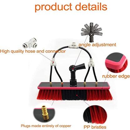 Water Fed Pole Kit, Extendable Window Cleaning Pole Water Fed Telescopic Brush Professional Cleaning Equipment Washing Equipment Cleaning Conservatory Roof Solar Panel - color: 30cm Brush Head, size: 9.0m