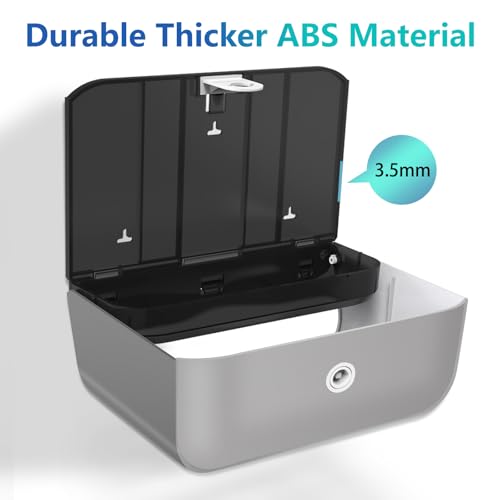 Commercial Paper Towel Dispenser Holder Wall Mount, Multi-fold Trifold C Fold Hand Towel Dispenser, Bathroom Paper Towel Dispenser, Toilet Paper Napkin Holder (Silver-5859) - color: Silver-5859