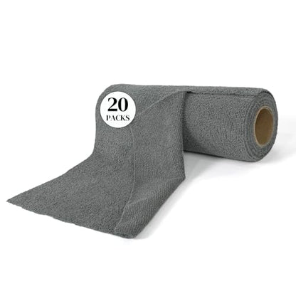 YoulerTex Reusable Cleaning Cloths Microfiber Towel: 50 Pack Washable Tear Away Cleaning Towels Roll - 12× 12 Absorbent Rags Drying Dishcloths for Kitchen House Car (20, Gray) - color: Gray