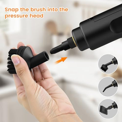 Steam Cleaner Accessories Compatible with Granarbol Steam Cleaner,Nylo/Brass Brush,Window/Surface Scraper/Towel Cover for Handheld Steamer Cleaning with Storage Case-18 PCS
