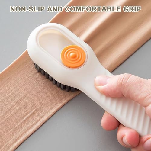 Scrub Brush with Handl, Heavy-Duty Scrub Brushes for Cleaning, Durable Bristles, for Kitchen, Bathroom, White/Green - color: White+green
