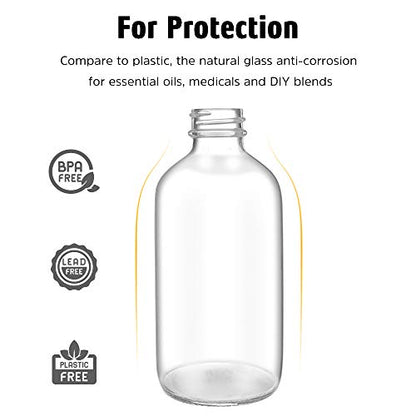 Tecohouse Glass Spray Bottles 4 OZ, Empty Small Spray Bottles 2 Pack for Essential Oils, Cleaning Solutions, Plants, Hair Mister, withDurable Nozzle, Labels, Funnel, Pipettes Clear - color: Clear White Lids