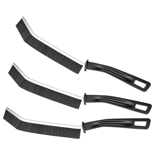 Heavy Duty Crevice Cleaning Brush 3-Piece Set for Stubborn Dirt Kitchen Bathroom Sink Grout Narrow Spaces Household Cleaning Tools