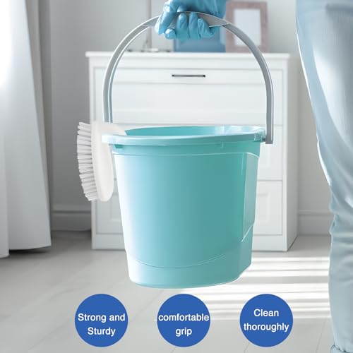 Scrub Brushes for Cleaning Bathtub Scrubber Heavy Duty Scrub Brush with Handle Stiff Bristle Cleaning Brush for Shower, Kitchen, Sink, Bathroom, Floor (Gray) - color: Gray