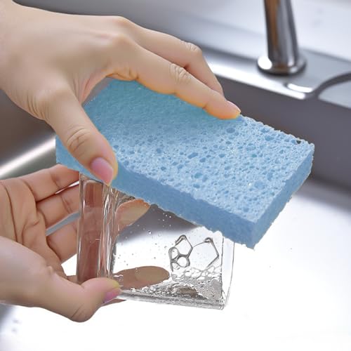 Non-Scratch Scrub Sponge for Kitchen Cleaning, Heavy-Duty Dish Scrub Pad for Pots & Pans, Reusable All-Purpose Cleaning Pad for Household Use - color: Blue, size: 11X7X0.2