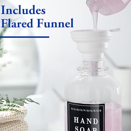 Dish and Hand Soap Dispenser for Kitchen,Glass Soap Dispenser with Pump,Tray,Funnel, Set of 2 Countertop Soap and Lotion Dispenser for Bathroom,Shower,500ml/16.9oz, - color: Ks-5010-34y-2g