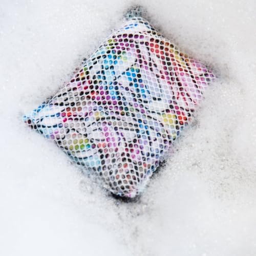 Marley's Monsters Washable Sponge – Reusable Eco-Friendly Scrubber – Dual-Sided for Gentle Cleaning or Heavy Duty Scrubbing – 4" x 5.5" Handmade in USA(Surprise Prints/Green Back) - color: Surprise Prints / Green