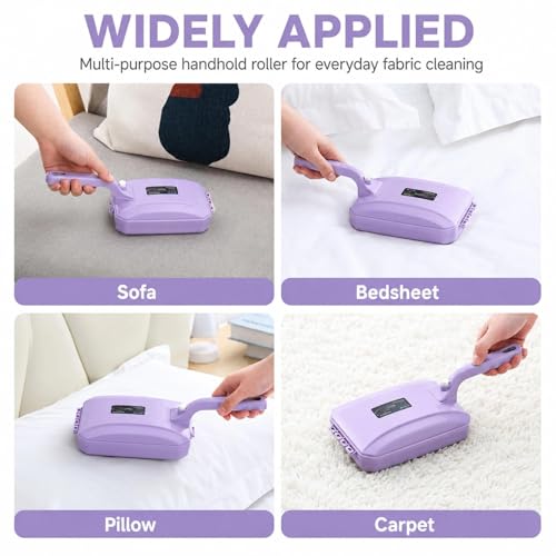 Handheld Carpet and Sofa Brush Non-Slip Pet Hair Remover Fur Roller Multi-Purpose Fabric Cleaner for Home Office Travel Random Color Shipping