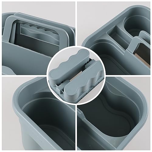 6-Pack Plastic Cleaning Storage Caddy, Gray | Cleaning Supply Carry Caddy