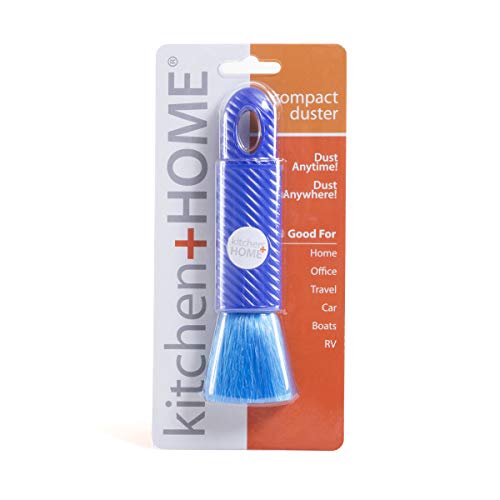 Kitchen + Home Compact Static Duster - 6.5" Inch Travel Duster with Carry Case - Electrostatic Duster attracts dust Like a Magnet!