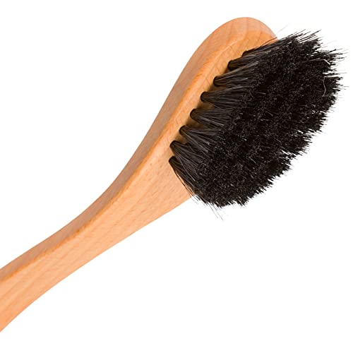 Redecker Dish Brush, Horsehair, Curved Handle – Precision Head for Delicate Cleaning, Made in Germany - size: Single Unit, 9-1/4-Inches