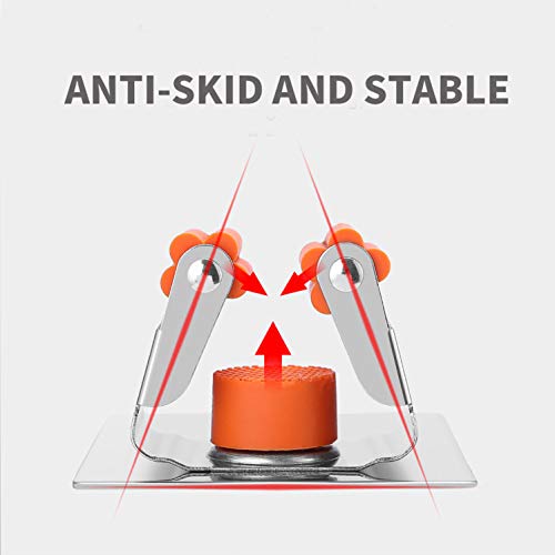 Broom Holder Wall Mount, 2 Pack Orange Stainless Steel Mop and Broom Organizer, Heavy Duty 15 Lbs Self Adhesive Tool Hanger, No Drill V-Shape Broom Hooks for Garage, Kitchen, Bathroom - color: 2 PACK