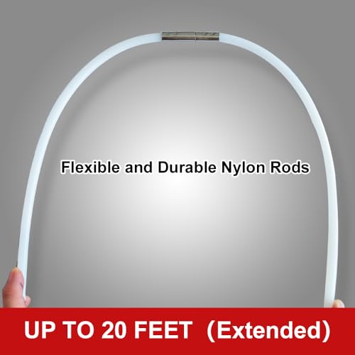 Particle Furnace Cleaning Brush, 4"/6" Brush,Chimney Brush,Dryer Vent Cleaner Kit,Flexible Rods (15PcsRods+1Pcs 4"+1Pcs 6" Brush) - color: 15pcs 16.1" Rods+1pcs 4"+1pcs 6" Brush