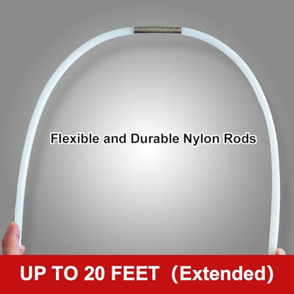 Particle Furnace Cleaning Brush, 4"/6" Brush,Chimney Brush,Dryer Vent Cleaner Kit,Flexible Rods (15PcsRods+1Pcs 4"+1Pcs 6" Brush) - color: 15pcs 16.1" Rods+1pcs 4"+1pcs 6" Brush