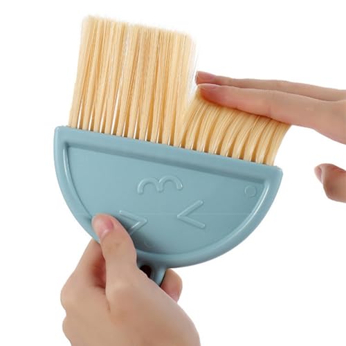 TAORANJU Small Broom and Dustpan Set, Portable Mini Dustpan and Brush Set, Lightweight Dust Pan and Brush Set, Desktop Cleaning Supplies for Tabletop, Keyboard, Small Space and Pet Areas