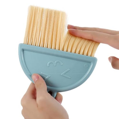 TAORANJU Small Broom and Dustpan Set, Portable Mini Dustpan and Brush Set, Lightweight Dust Pan and Brush Set, Desktop Cleaning Supplies for Tabletop, Keyboard, Small Space and Pet Areas