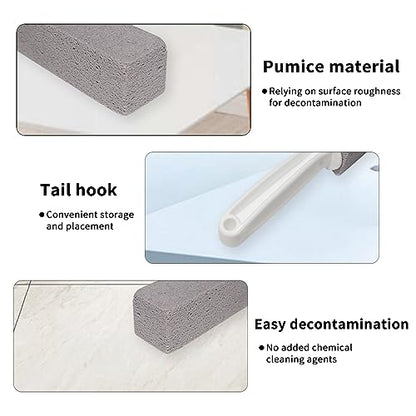 Pumice Stone for Toilet Cleaning, Pumice Cleaning Stone with Handle, Toilet Cleaner, Pumice Stone, Toilet Wand, Toilet Bowl Cleaner Brush, Toilet Brush (2PCS Gray) - color: 2pcs Gray