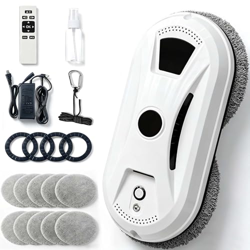 Automatic Smart Window Cleaning Robot, SmartClean Hands-Free Glass Cleaner with Remote Control, 2800Pa Suction for Spotless Mirrors & Tiles, Safe for High-Rise Floor-to-Ceiling Windows