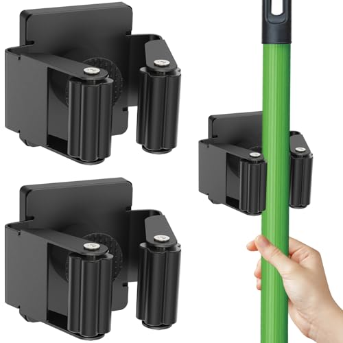Strong Magnetic Mop Broom Holder, 2 Pack Heavy Duty Magnetic Mop Hanger for Refrigerators, Magnet Wall Mount Broom Holder Tool Storage for Laundry Room Garage Kitchen Workshops Metal Shed - size: 2Pcs Magnetic Broom Holder