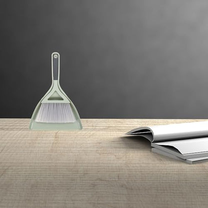Mini Broom and Dustpan Set Portable Desktop Cleaning Kit for Keyboard Laptop Tabletop Small Dustpan and Brush Set for Office Home Corner Cleaning