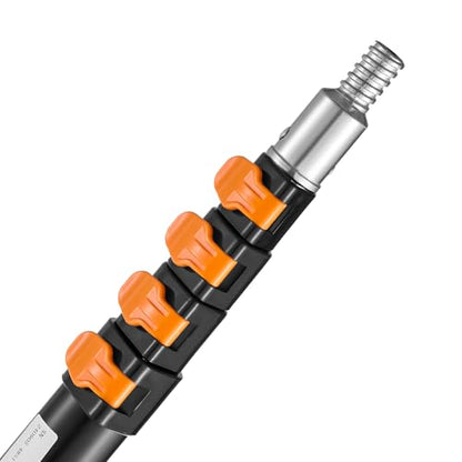 VEVOR Telescopic Extension Pole, 7-30 FT Multi-Purpose Extension Pole, Sturdy Aluminum Alloy Paint Extendable Pole with Flip-Lock Design, Telescopic Pole for Painting, Dusting and Cleaning - style: 7-30 FT