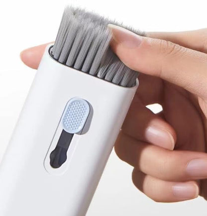 7-in-1 Multi-Function Keyboard Cleaning Brush Set Ideal for Cleaning Headphones, Phones, and Computer Screens - color: Pink