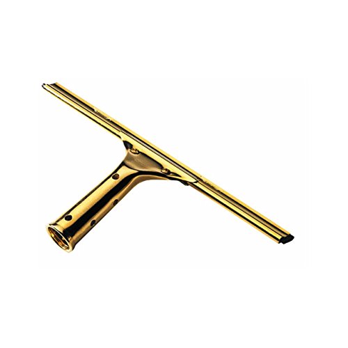 Ettore 10018 Solid Brass Window Squeegee, 18-Inch , Yellow