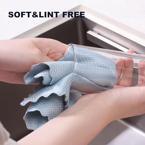 JOYMOOP Fish Scale Streak Free Magic Glass Window Cleaning Cloth, Microfiber Cleaning Cloth, Reusable Absorbent Shiny Wipes, Microfiber Towels, Lint Free Dish Drying Polishing Towels, 5 pcs - color: Blue, size: 15.7"x11.8" - 5pcs