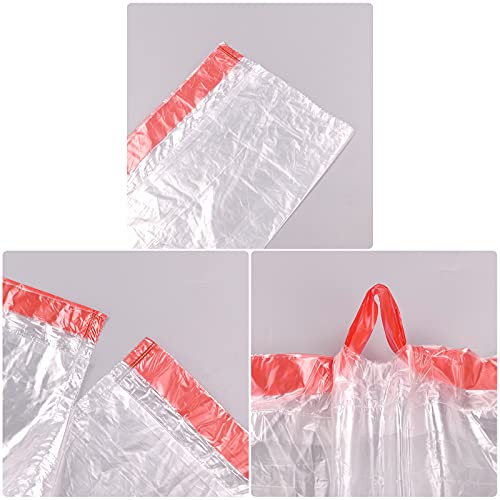 Morcte 3 Gallon Small Clear Trash Bags, Drawstring Garbage Bag, 108 Count | Leakproof, Unscented, Tear-Free, Strong Garbage Can Liners - size: 1 Count (Pack of 108)
