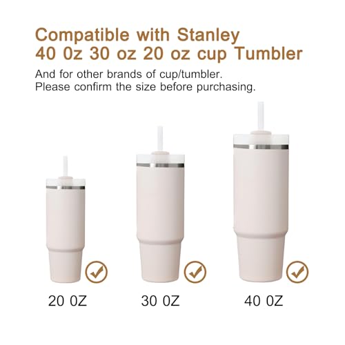 Long Handle Bottle Brush,Wooden Cleaning Brush with Straw Brush,Built for Stanley Cup, Sports Bottles and Coffee Mugs