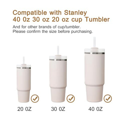 Long Handle Bottle Brush,Wooden Cleaning Brush with Straw Brush,Built for Stanley Cup, Sports Bottles and Coffee Mugs