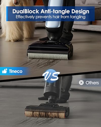 Tineco Floor One S9 Artist Pro Wet Dry Vacuum Cleaner, 22kPa Suction, 360° SmoothDrive, Anti-Tangle Design, 185°F Flashdry, 75 Min Runtime, Dual-Edge Cleaning, 180° Lay-Flat - style: S9 Artist Pro