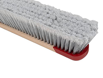 Harper 24 Inch Indoor Push Broom, Premium Heavy Duty Smooth-Surface Floor Cleaning with Flagged Bristles, Home and Garage Sweeping, Gray - style: Premium Indoor Smooth-Surface Push Broom