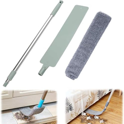 Retractable Gap Dust Cleaner, Extendable Microfiber Duster with Bendable Head, Reusable Washable Gap Duster Cleaning Tool for Home Kitchen Ceiling Blinds Sofa Bed Fridge Under Furniture (Set A) - color: Set a