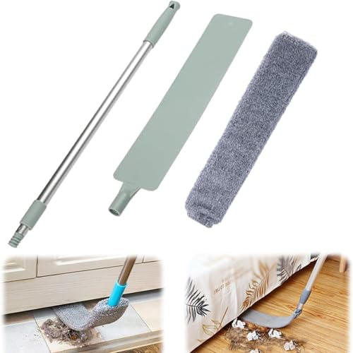 Retractable Gap Dust Cleaner, Extendable Microfiber Duster with Bendable Head, Reusable Washable Gap Duster Cleaning Tool for Home Kitchen Ceiling Blinds Sofa Bed Fridge Under Furniture (Set A) - color: Set a