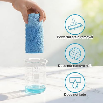 HOMEE Reusable Microfiber Mop Pads, 6 Pack 18"x 6" Mop Head Replacement, Wet/Dry Home & Commercial Cleaning Scrubbing Floor Pad - Blue,Grey,Purple - color: Colorful - 6 Pack